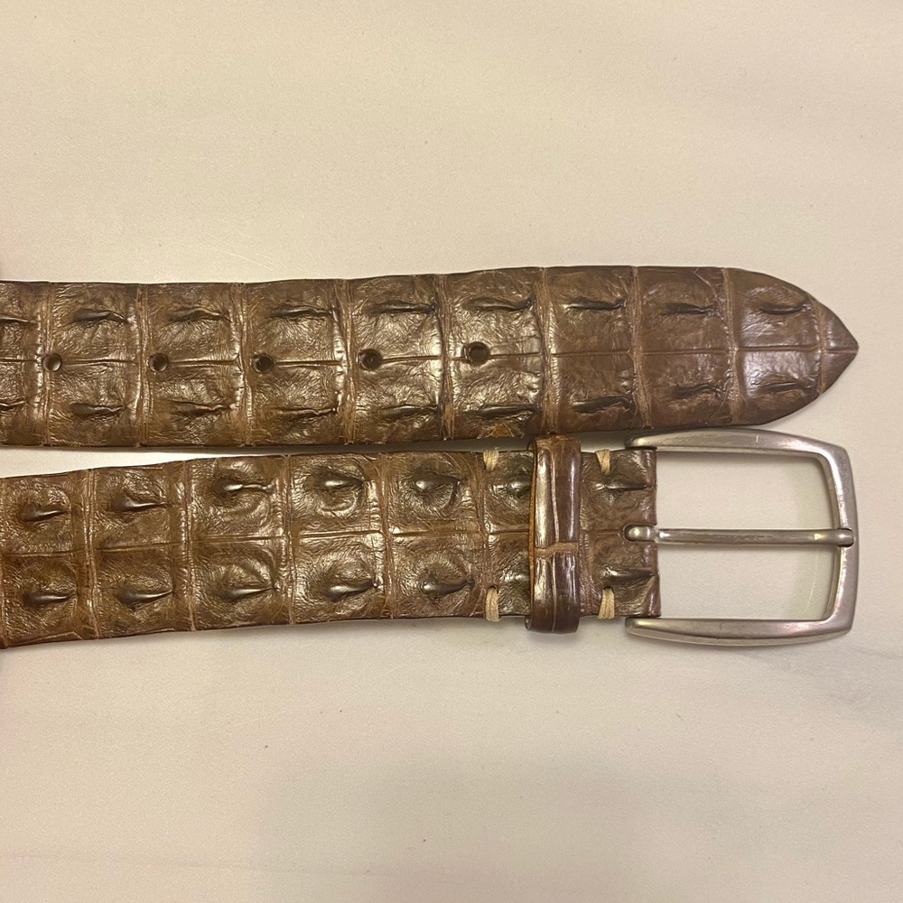 Real crocodile skin belt